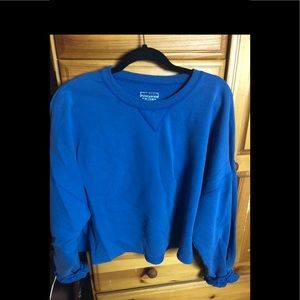 Blue Cropped Boyfriend Sweatshirt
Size XL
$3